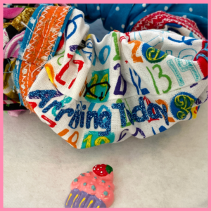 Alternative view of Numbers, polka dots & happy birthday